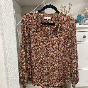 LOFT Floral Blouse